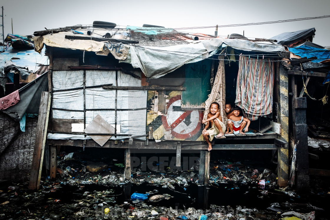 "Armenviertel am Hafen - Urban Poor" stock image