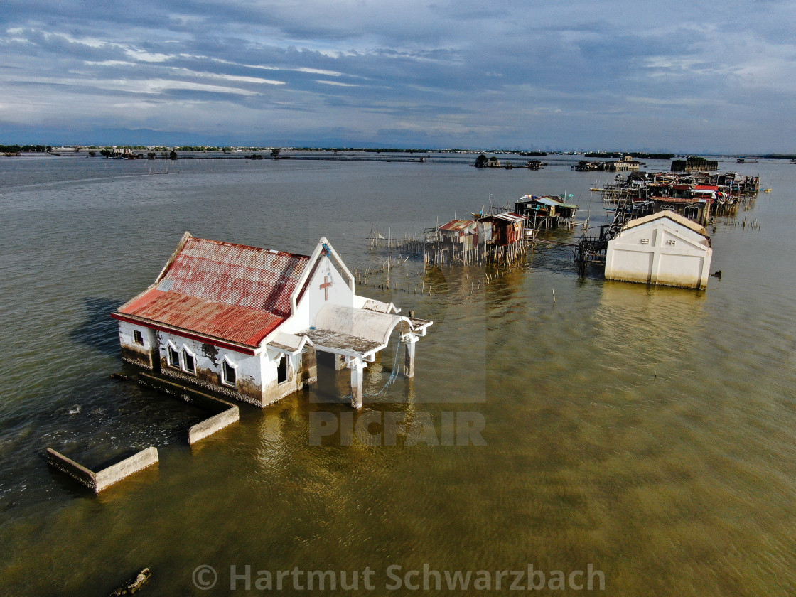 "Sinking Villages near Manila Bay" stock image