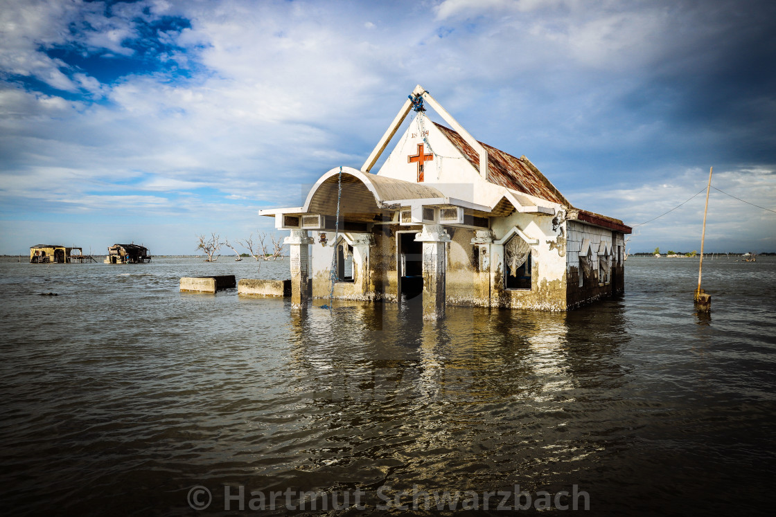 "Sinking Villages in Manila Bay" stock image