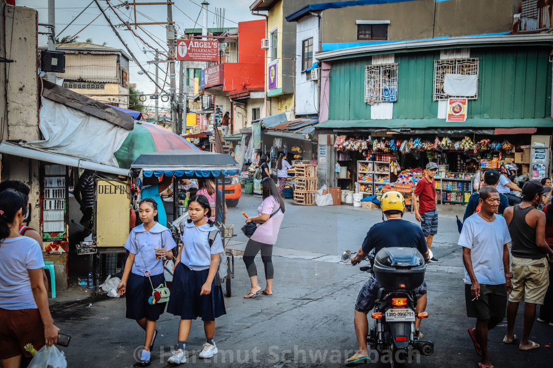 "Straßenszene in Obando" by Hartmut Schwarzbach - $103.77 "Straßenszene in Obando" stock image