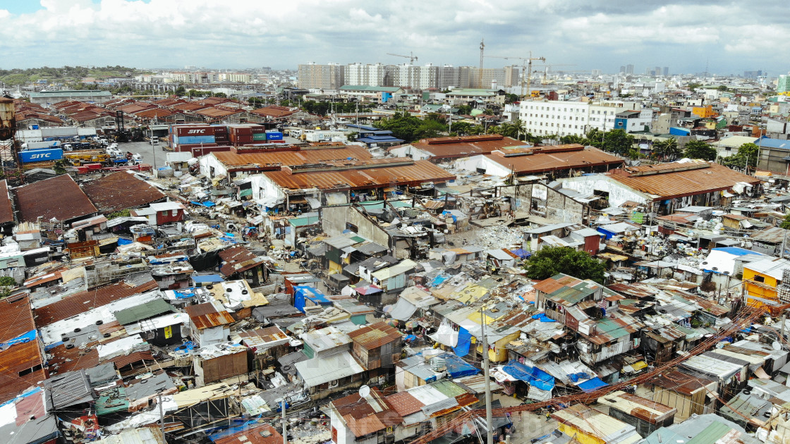 "Armenviertel Tondo Slum am Manila Bay" stock image