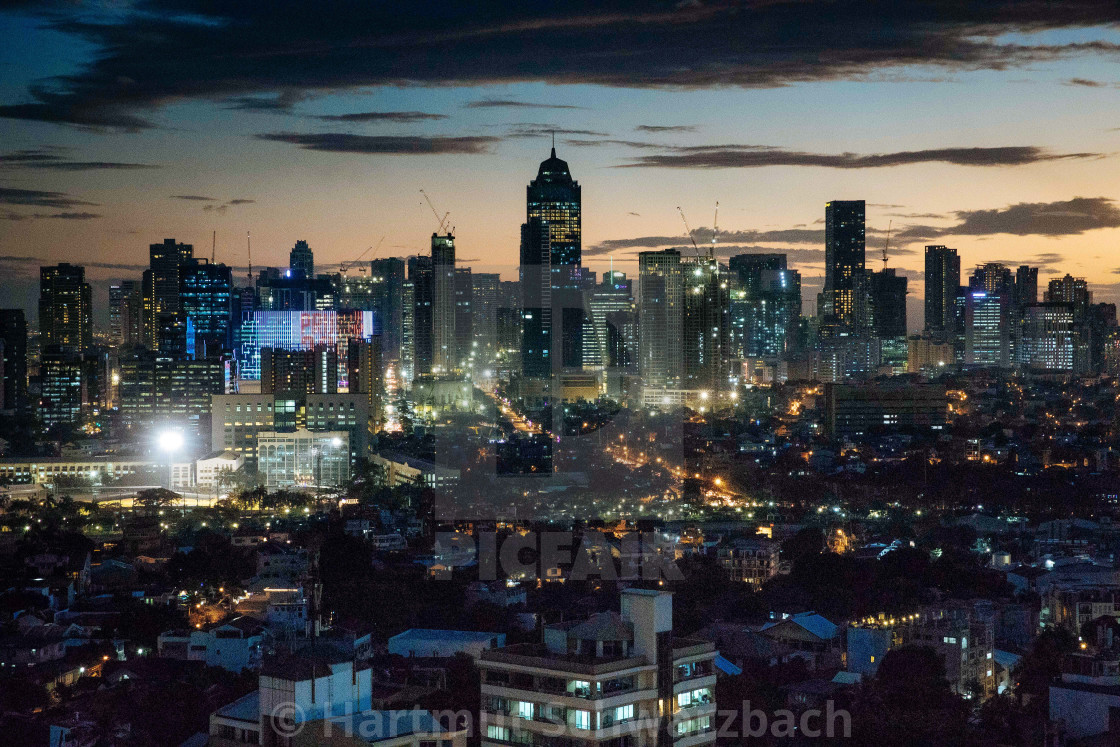 "Skyline von Makati" by Hartmut Schwarzbach - $103.77 "Skyline von Makati" stock image