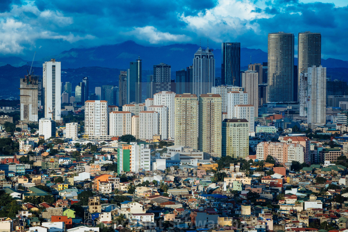 "Skyline Manila" by Hartmut Schwarzbach - $103.77 "Skyline Manila" stock image