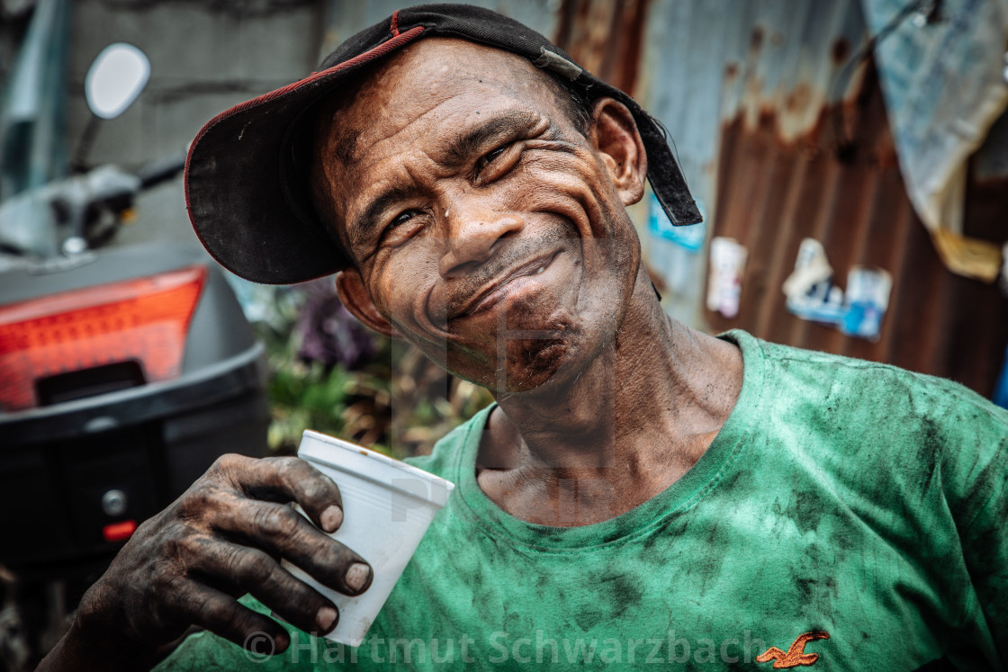 "Feuer im Baseco Slum in Tondo" stock image