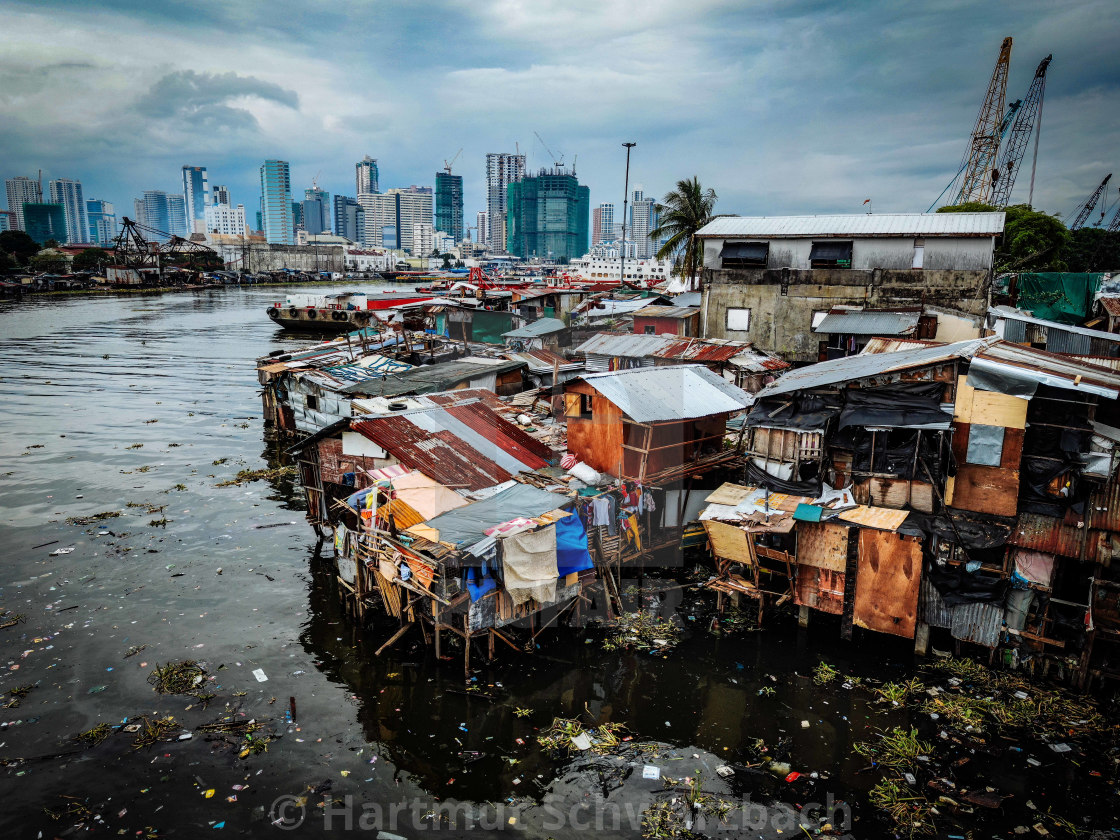 "Feuer im Baseco Slum in Tondo" stock image