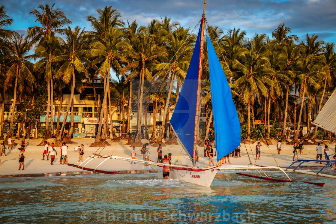 "White Beach Boracay" stock image