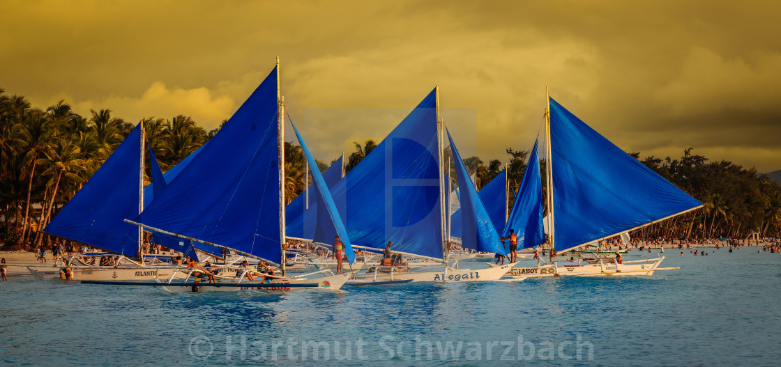 "White Beach Boracay" stock image