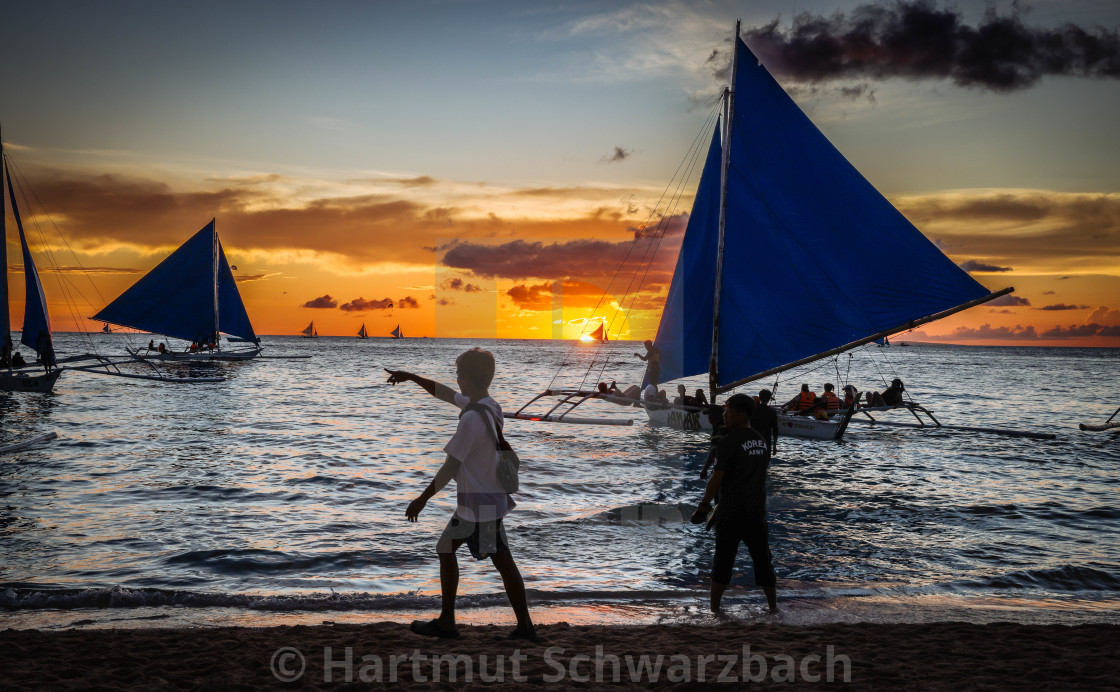 "White Beach Boracay" stock image