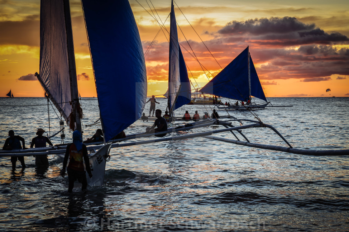 "White Beach Boracay" stock image