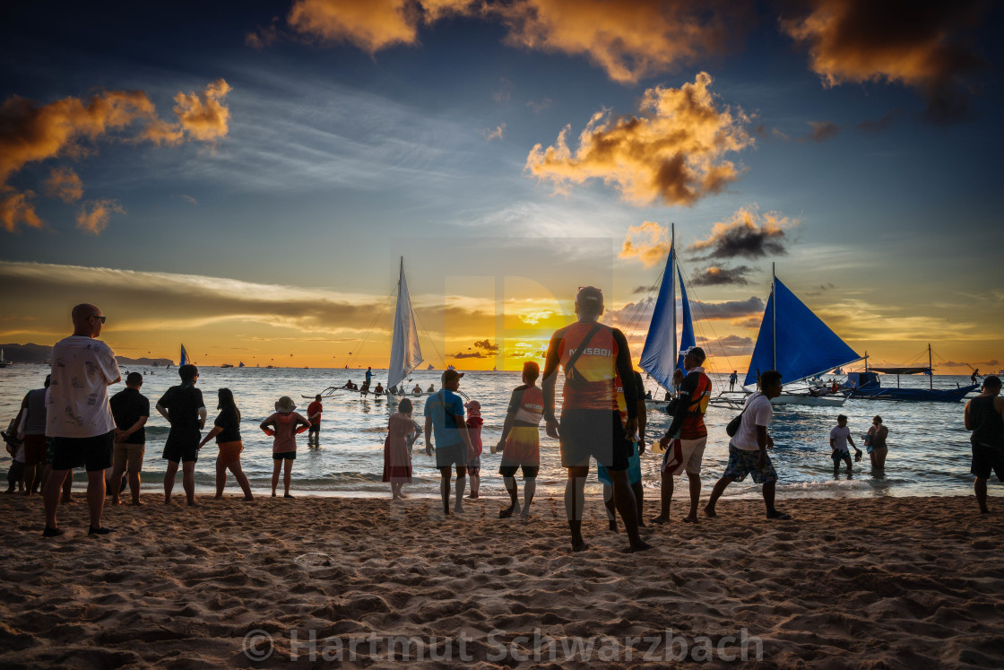 "White Beach Boracay" stock image