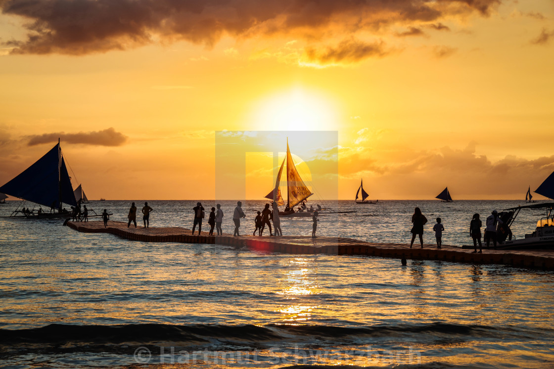 "White Beach Boracay" stock image