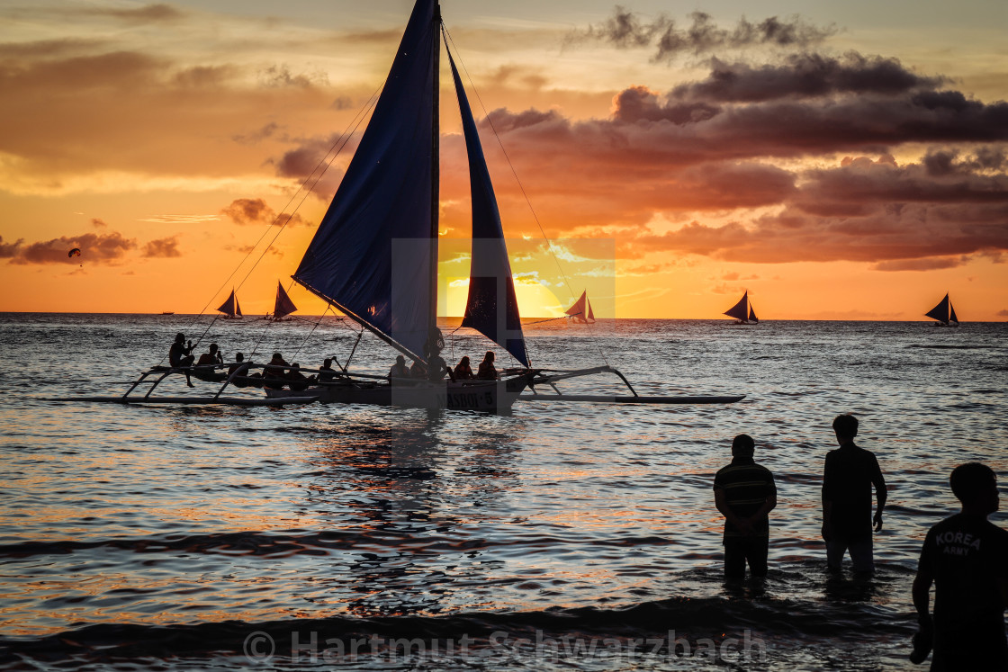 "White Beach Boracay" stock image