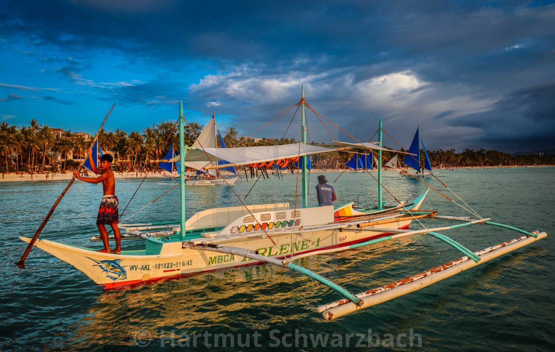 "White Beach Boracay" stock image