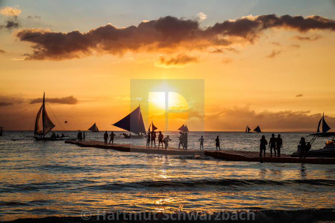 "White Beach Boracay" stock image