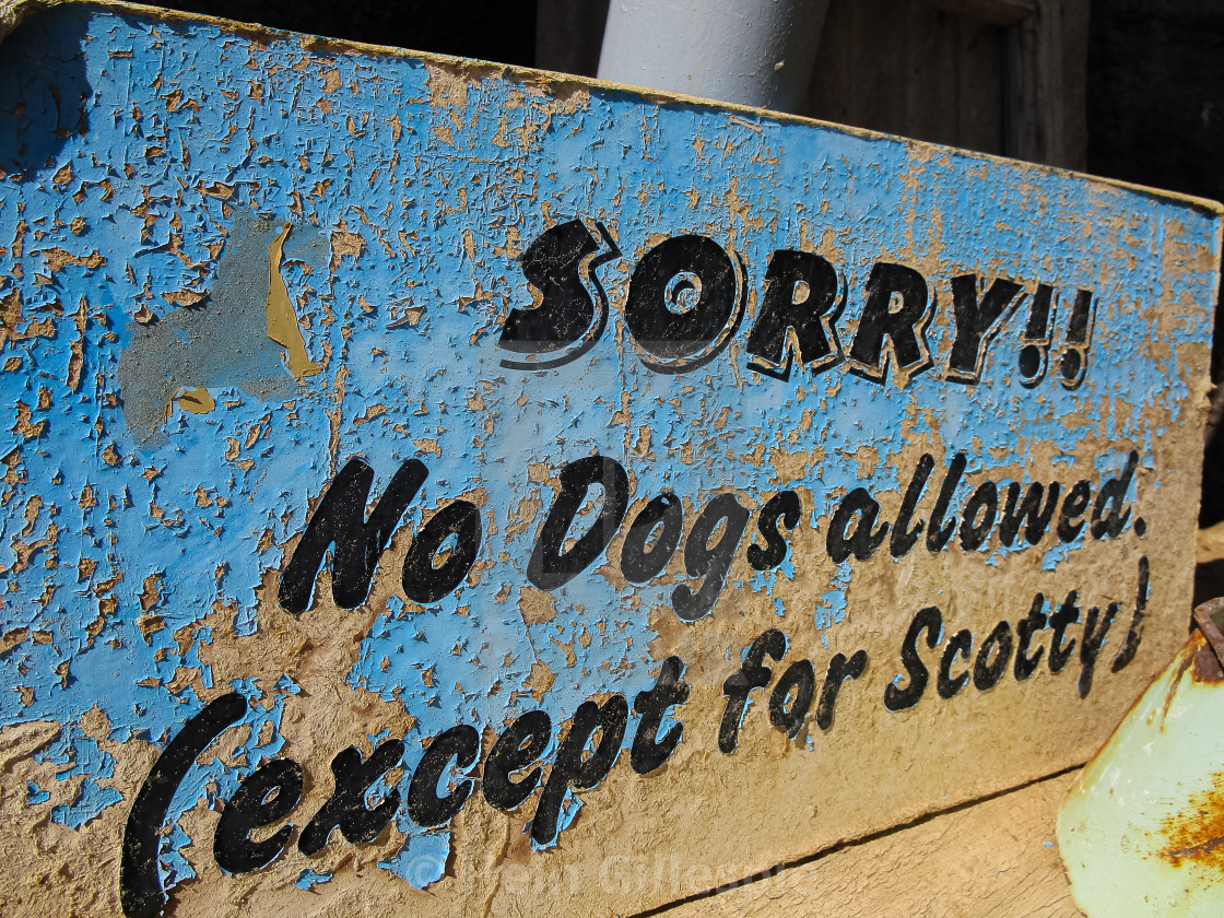 "Kolmannskuppe Sign No Dogs" by Hein Gillespie - $1.54 "Kolmannskuppe Sign No Dogs" stock image