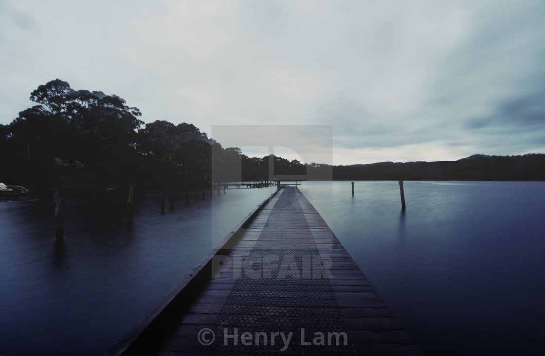 "Lettes Bay in Strahan Tasmania" stock image