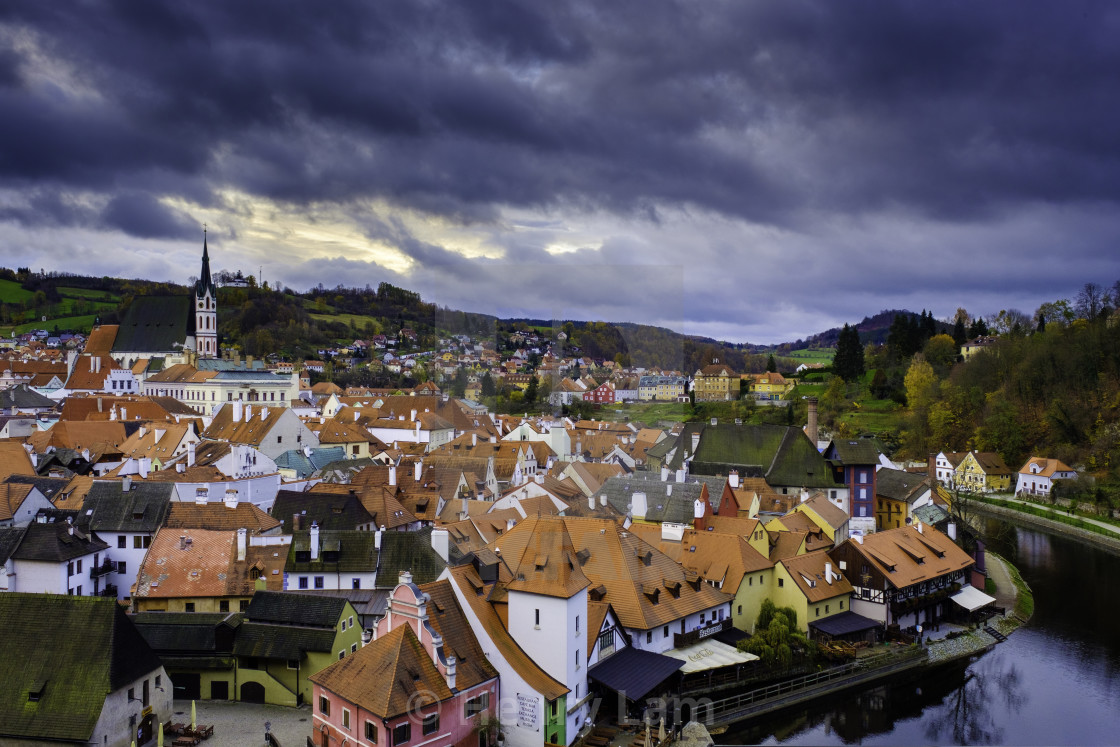 "Cesky Krumlov | Storm Approaching" by Henry Lam - $20.14 "Cesky Krumlov | Storm Approaching" stock image