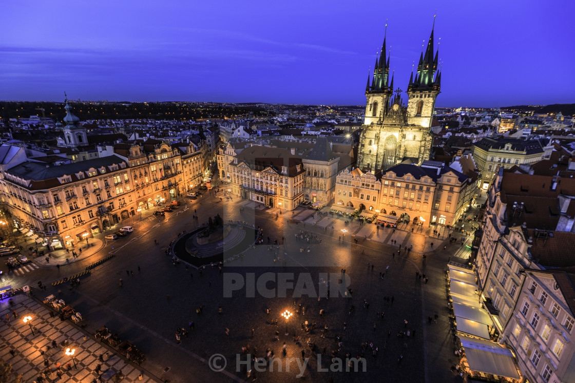 "Prague | View from Town Hall Tower" stock image