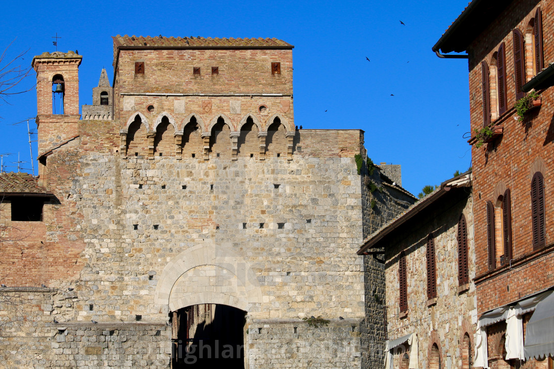 "Italian Medieval Walled Village" stock image
