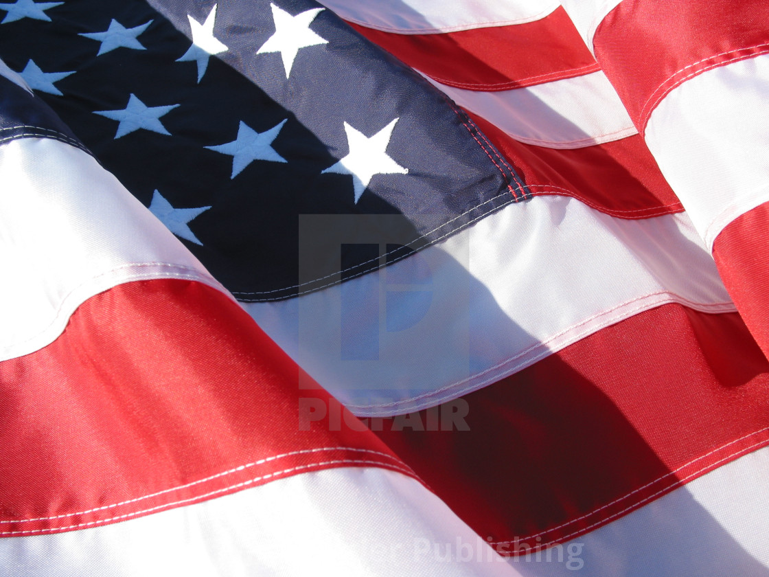 "American Flag Close Up" stock image