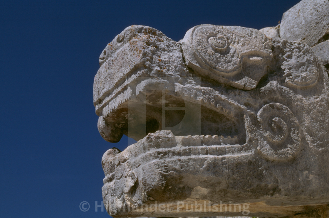 "Mayan Temple Carving" stock image