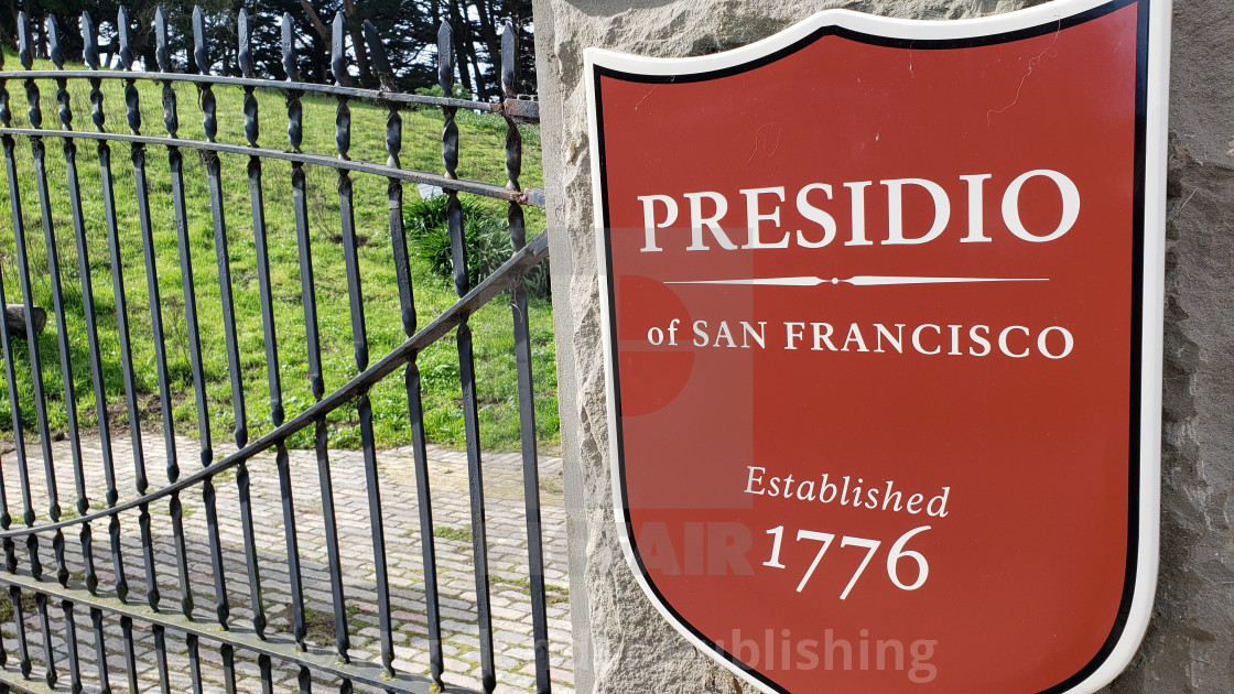 "Presidio Entrance" stock image