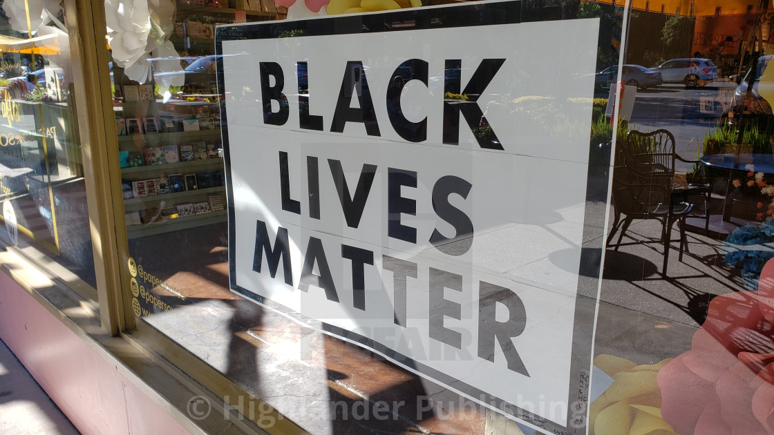 "BLM Sign" stock image