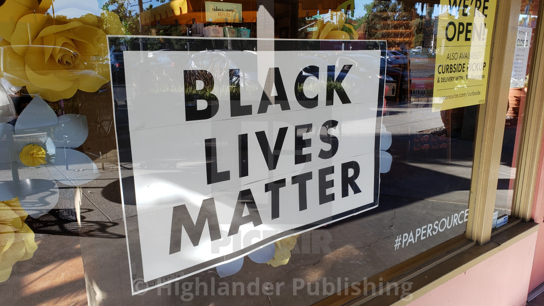 "BLM retail sign" stock image