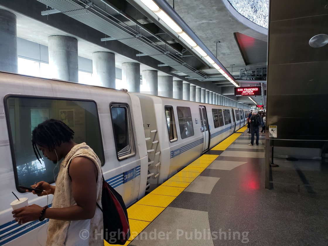 "BART Train San Francisco" stock image