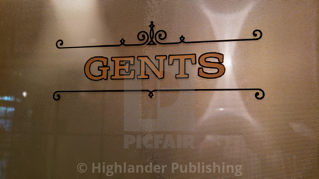 "Gents Sign" stock image