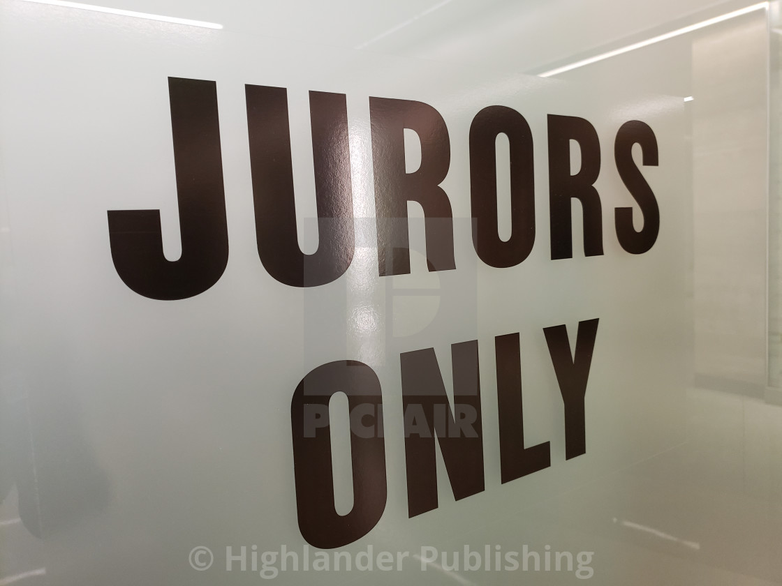 "Jurors Only Sign" stock image