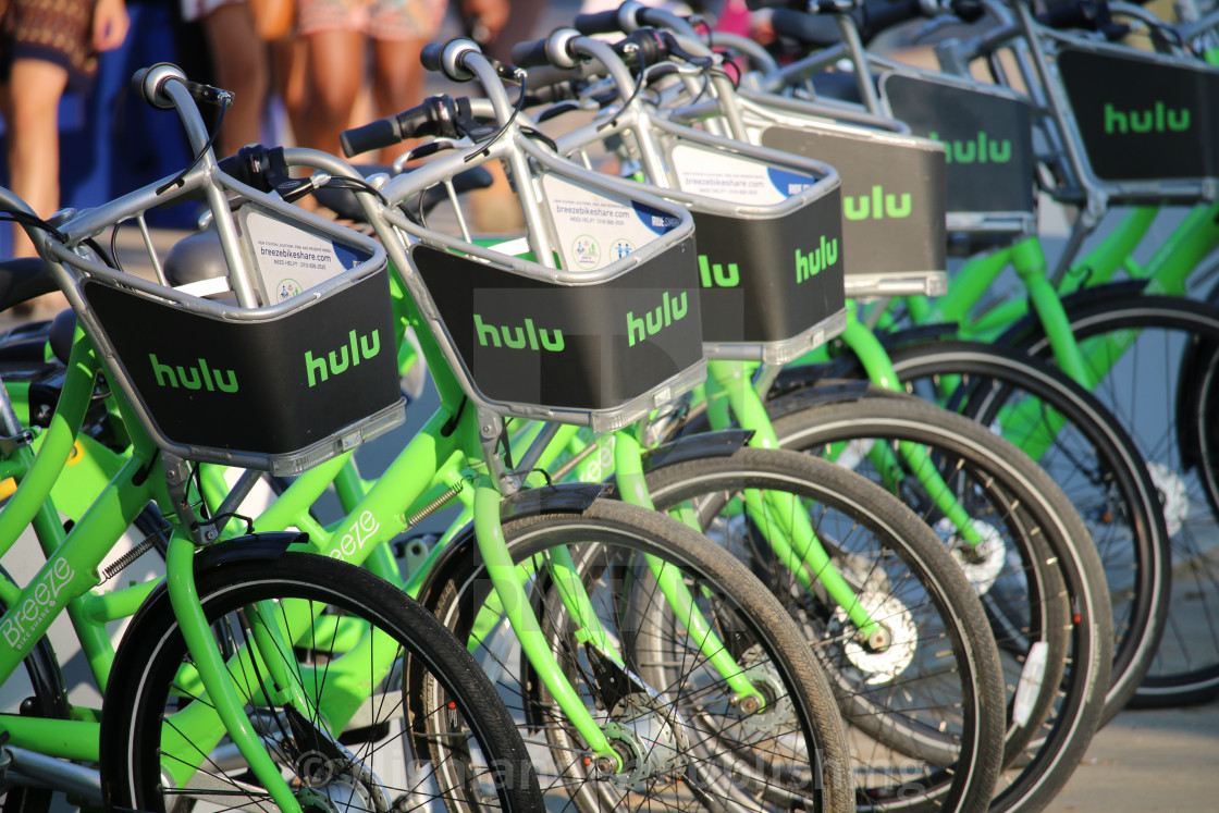 "Bicycles in a Row" stock image