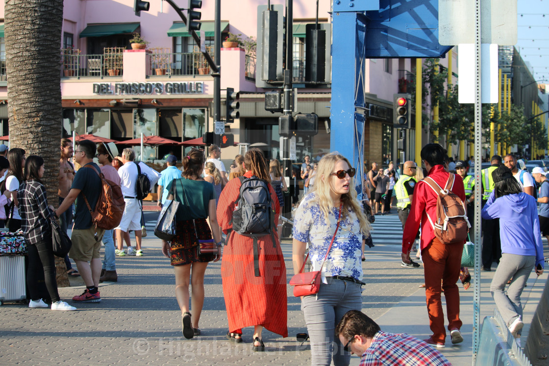 "Santa Monica Crowds" stock image