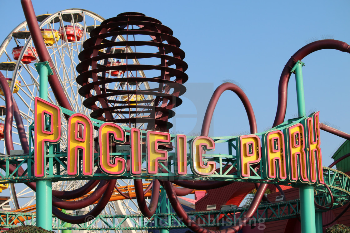 "Pacific Park Amusement Sign" stock image