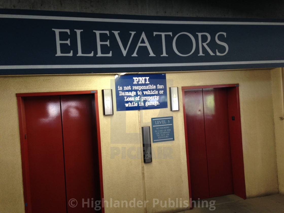 "Elevator Bank" stock image