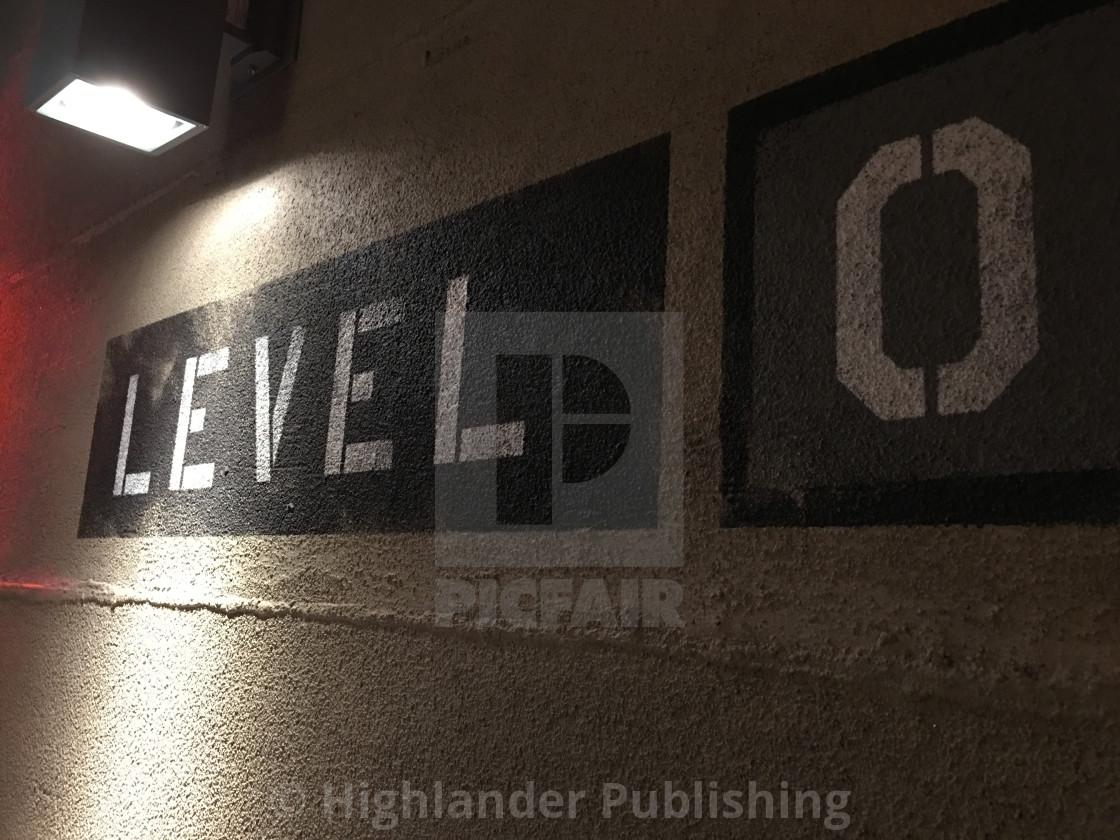 "Level Zero Sign" stock image