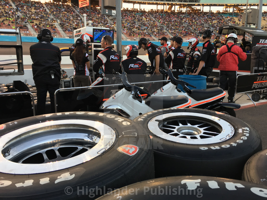 "Race Team Pit Area" stock image