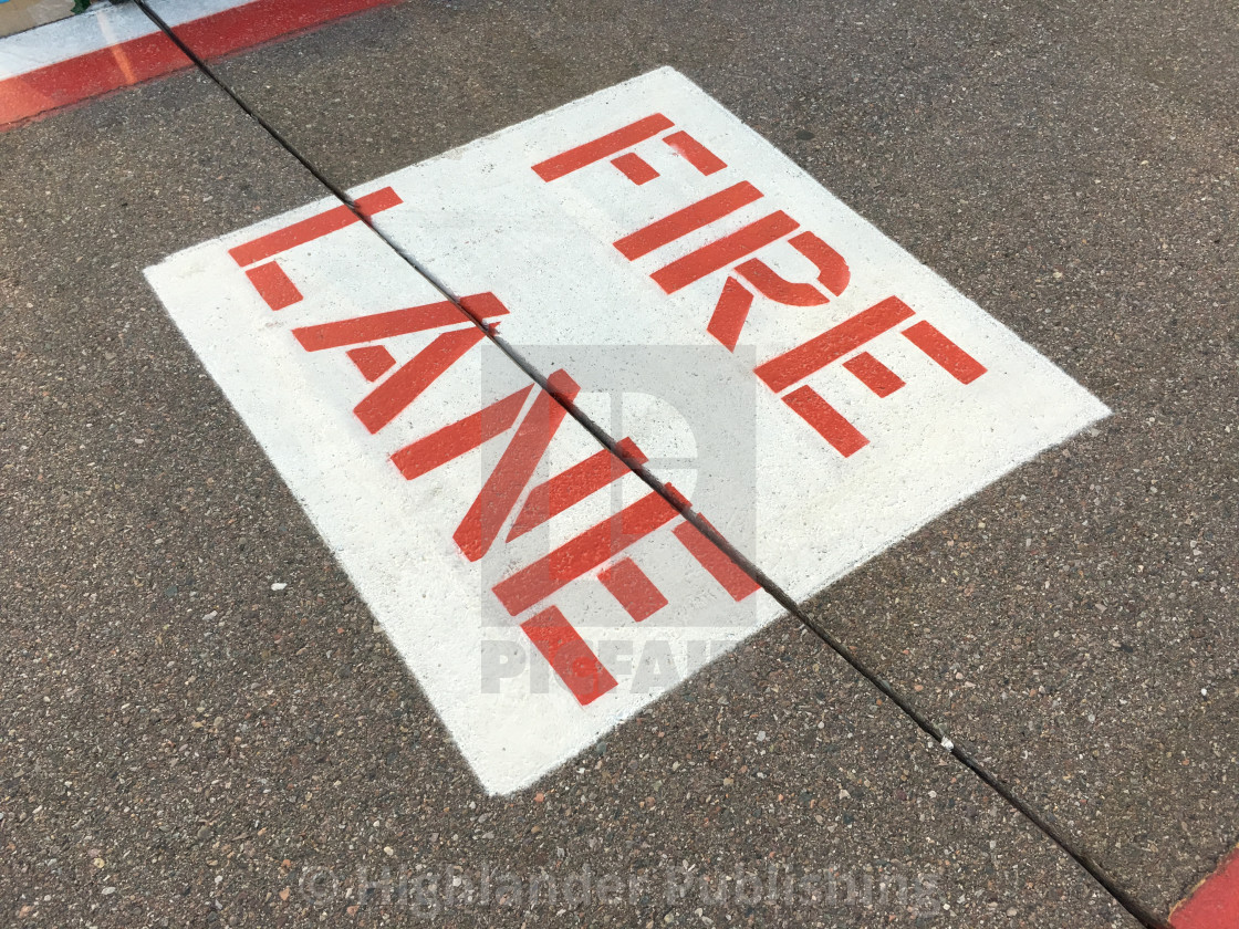 "Fire Lane Sign" stock image