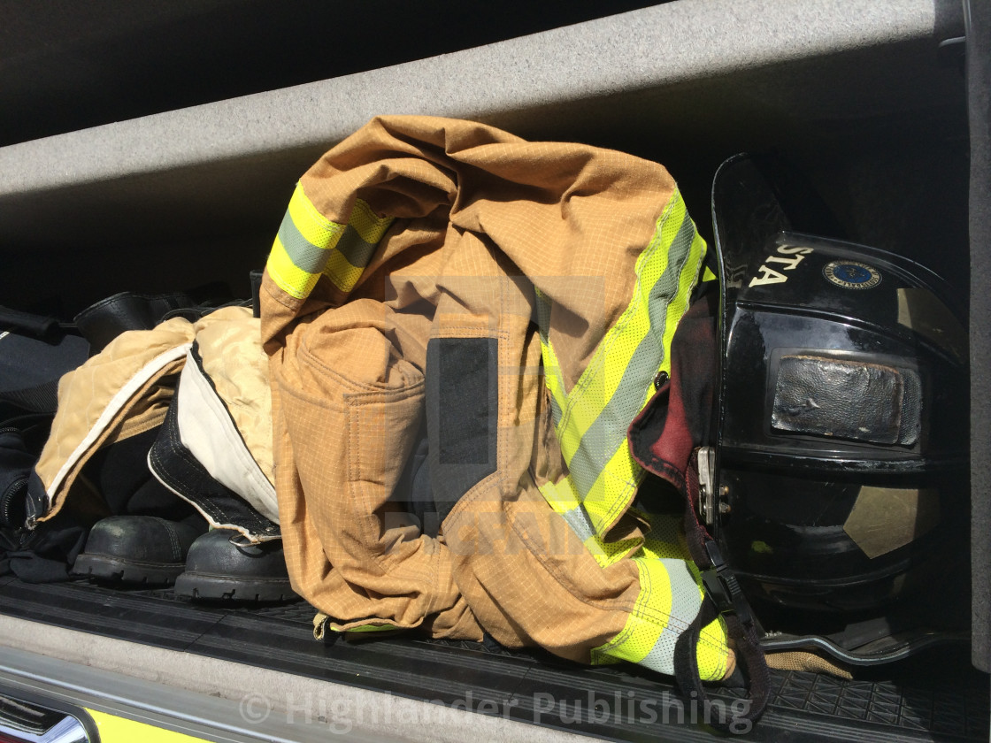 "Firefighter Turnout Gear" by Highlander Publishing - $12.61 "Firefighter Turnout Gear" stock image