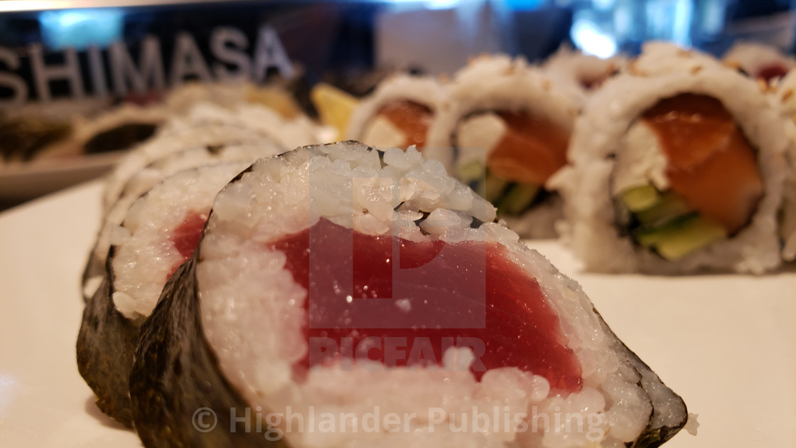 "Sushi tuna roll" stock image