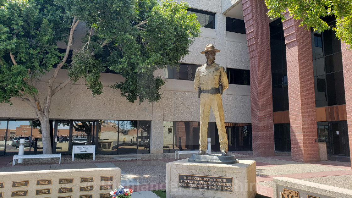 "Officer Memorial Statue" stock image