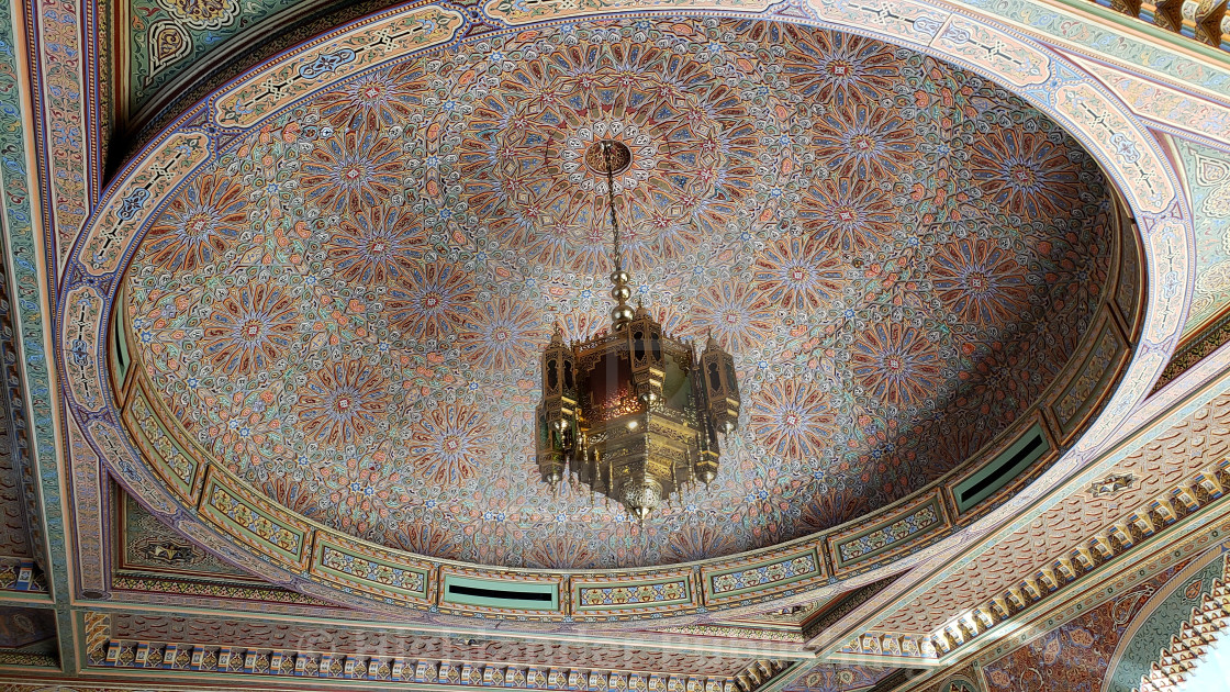 "Arabian style ceiling with light" stock image