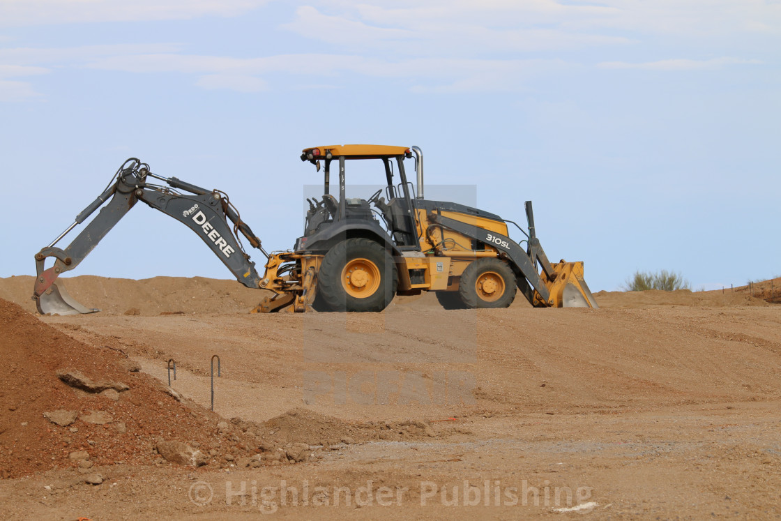 "Homebuilding in desert" stock image