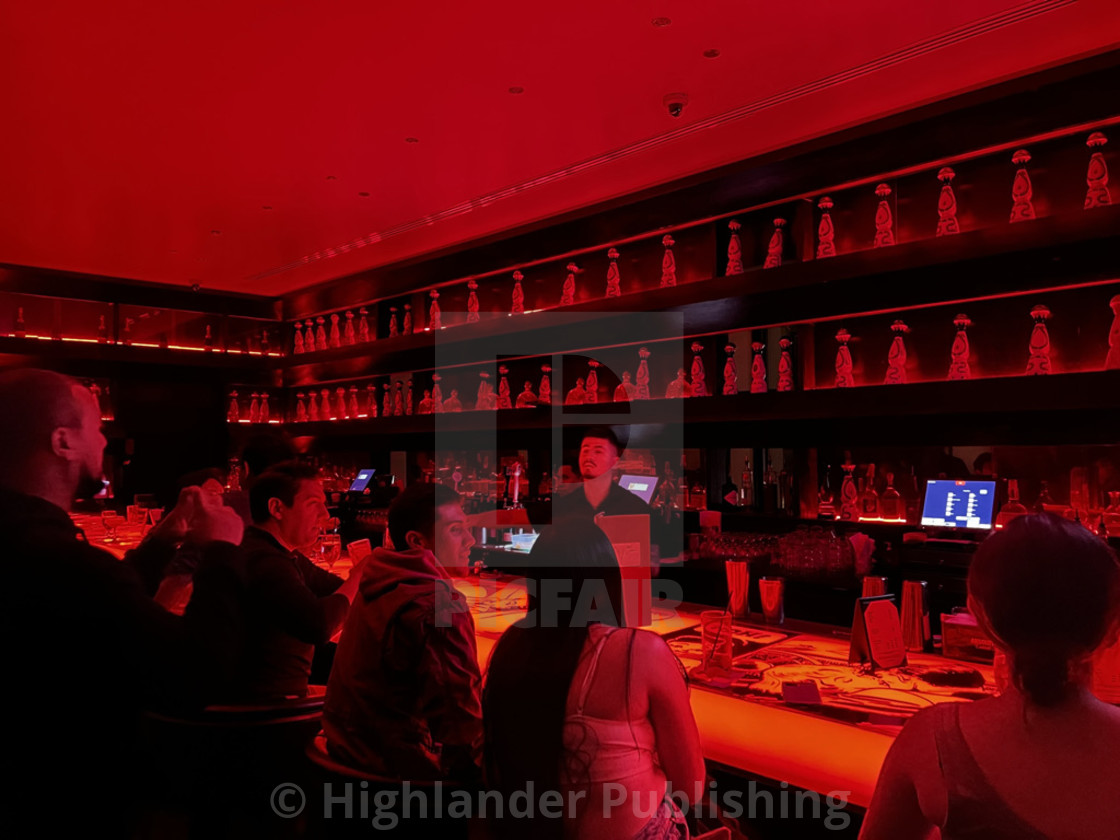 "Red bar scene" stock image