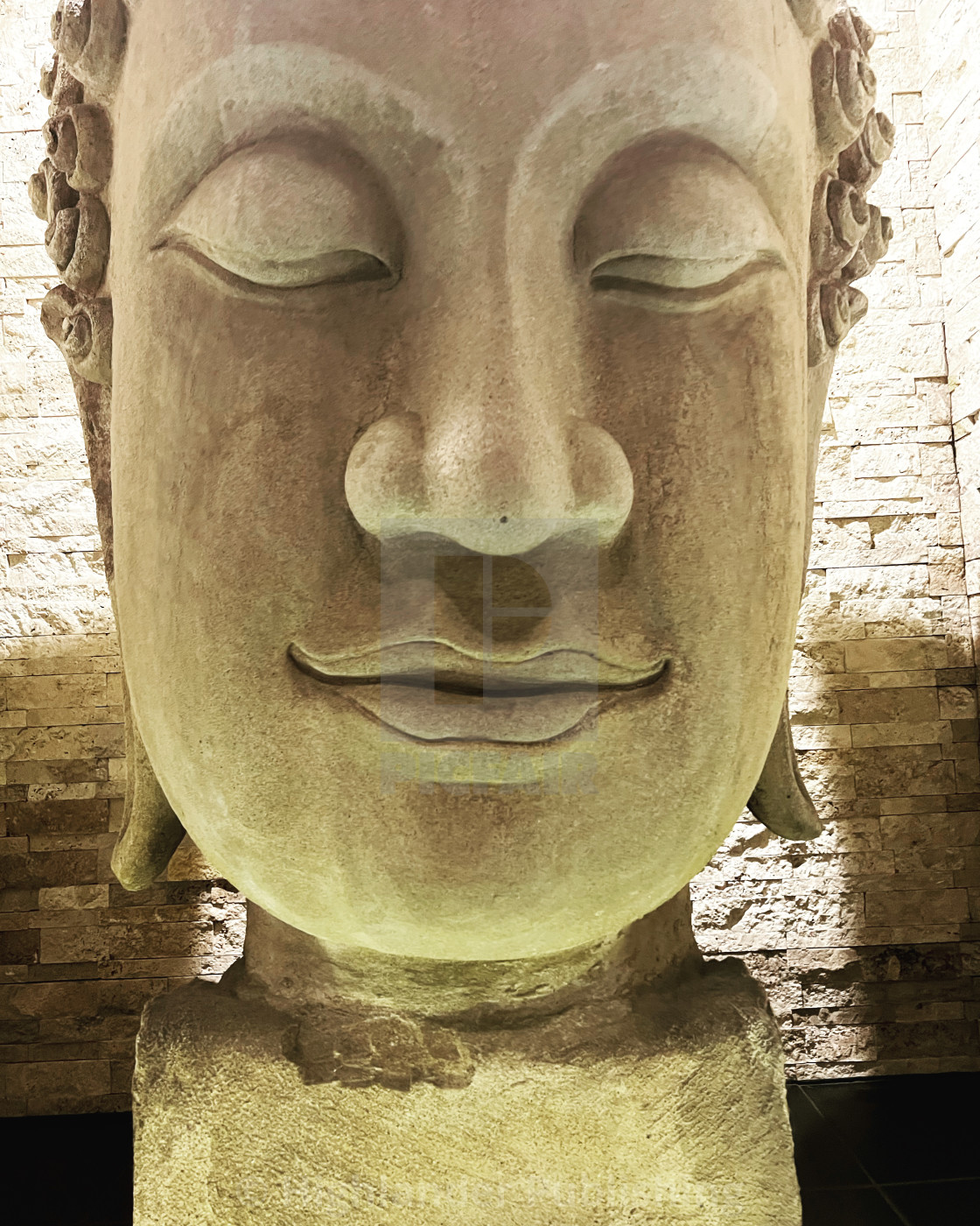 "Calm Buddha like statue" stock image