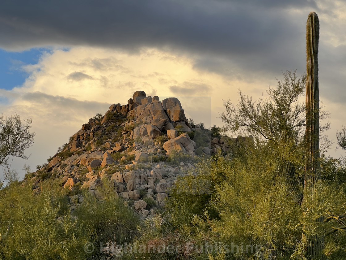 "Storm over Arizona desert" stock image