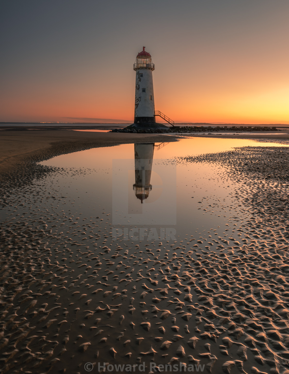 "Talacre Dawn" stock image