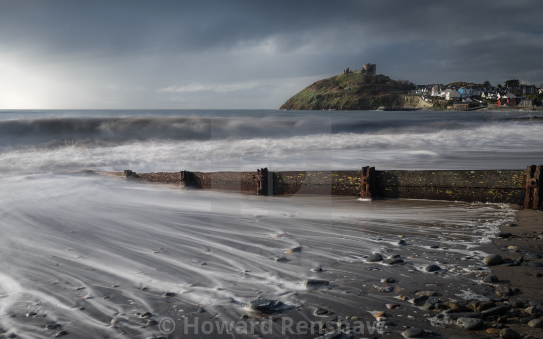 "Criccieth beach" stock image