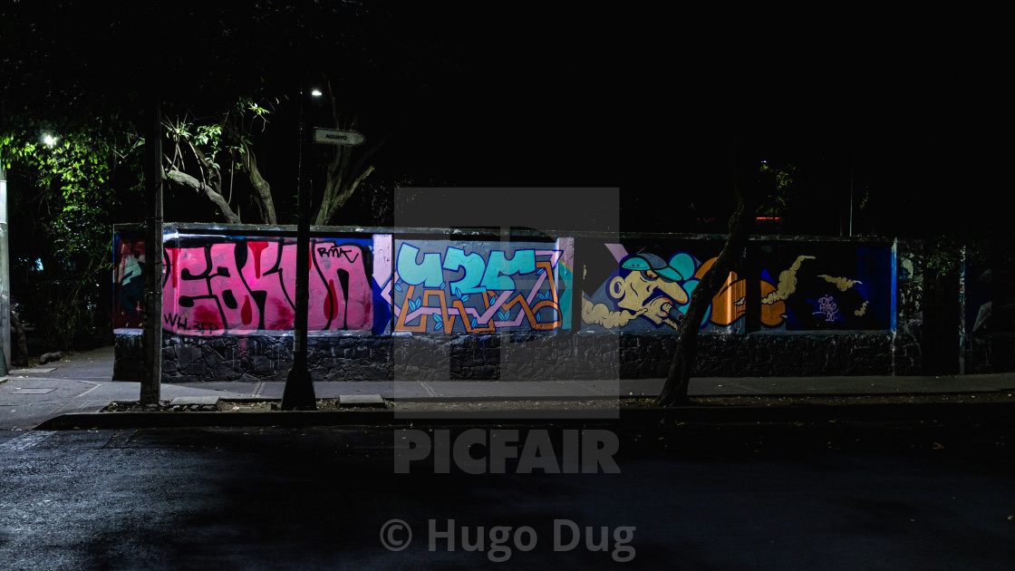 "Night Graffiti" stock image