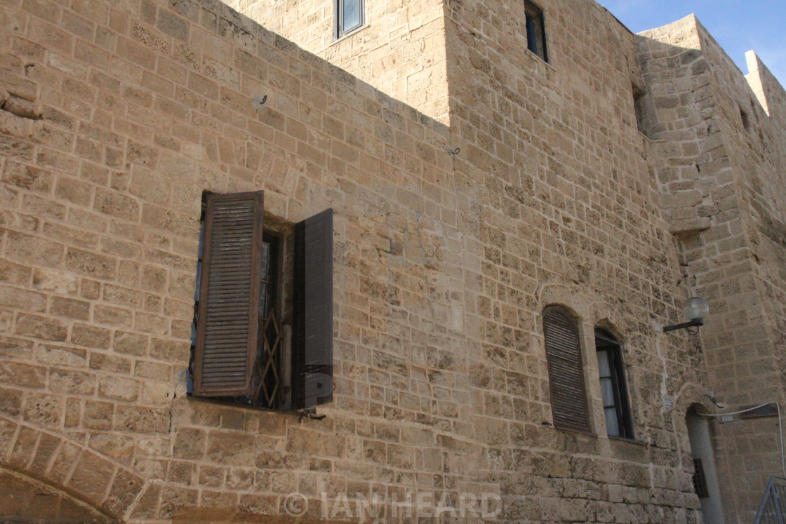 "Ancient walls and windows" stock image